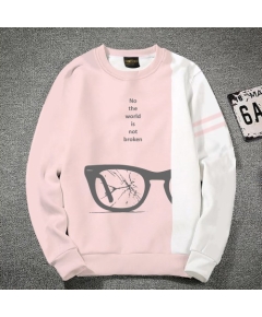 Premium Quality Sunglass White & pink Color Cotton High Neck Full Sleeve Sweater for Men