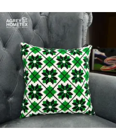 Exclusive Cushion Cover, Green & Black