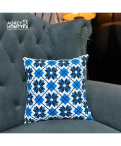 Exclusive Cushion Cover, Blue & Black