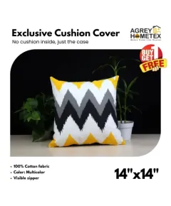 Exclusive Cushion Cover, Multicolor, (18x18) Buy 1 Get 1 Free_78952