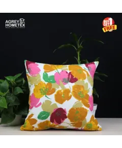 Decorative Cushion Cover, Multicolor, (14x14), Buy 1 Get 1 Free_77108