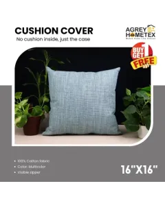 Decorative Cushion Cover, Multicolor (16x16) Buy 1 Get 1 Free_78556