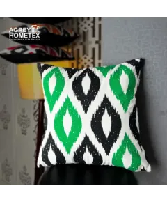 Exclusive Cushion Cover, Green & Black