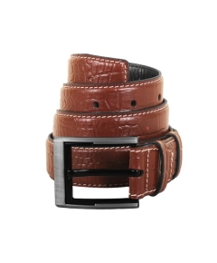 Crocodile Print Leather Belt SB-B153 | Budget King