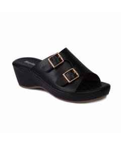 Bay Soft Open HEEL Black Shoes