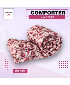 China Rose Print Comforter – Pink