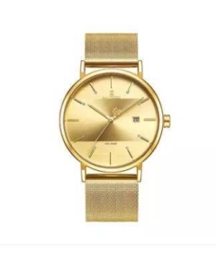 NAVIFORCE NF3008L Golden Mesh Stainless Steel Analog Watch For Women - Golden