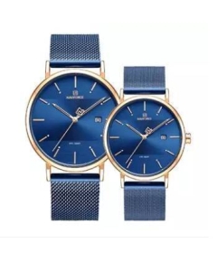 NAVIFORCE NF3008L Royal Blue Mesh Stainless Steel Analog Watch For Women - RoseGold & Royal Blue