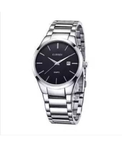 CURREN 8106 - Silver Stainless Steel Analog Watches for Men - Black