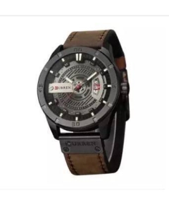 Curren 8301 - Chocolate Leather Analog Watch for Men