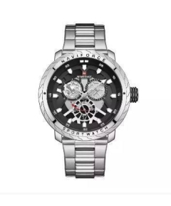 NAVIFORCE NF9158 Silver Stainless Steel Chronograph Watch For Men - Silver