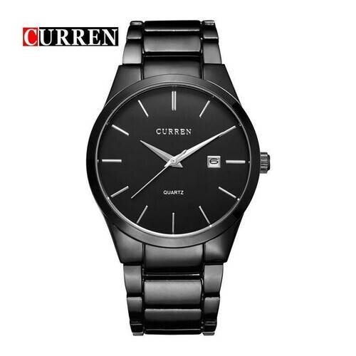 CURREN 8106 - Stainless Steel Analog Watches For Men - Black