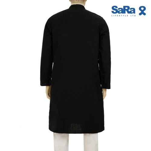 SaRa Mens Panjabi (MPJ562FCD-Black), Size: S, 3 image