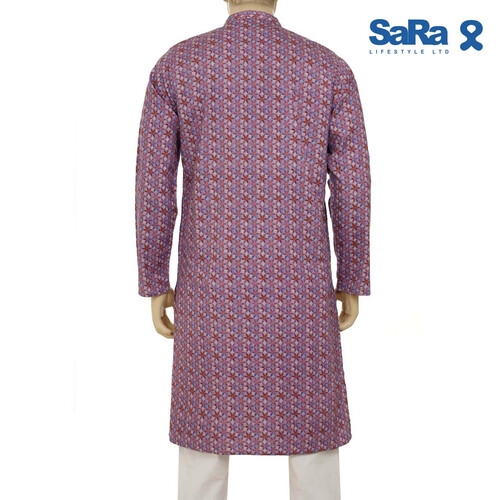 SaRa Mens Panjabi (MPJ53PCF-Printed), Size: M, 4 image